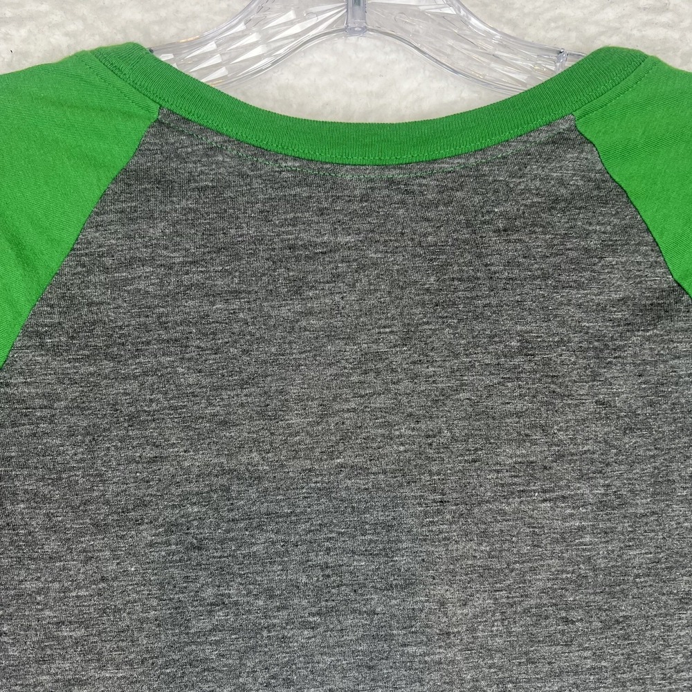 NWT‎ Nike Dri-Fit NCAA Oregon Ducks Green Gray 3/4 Sleeve Raglan Tee Women's M - Picture 8 of 16
